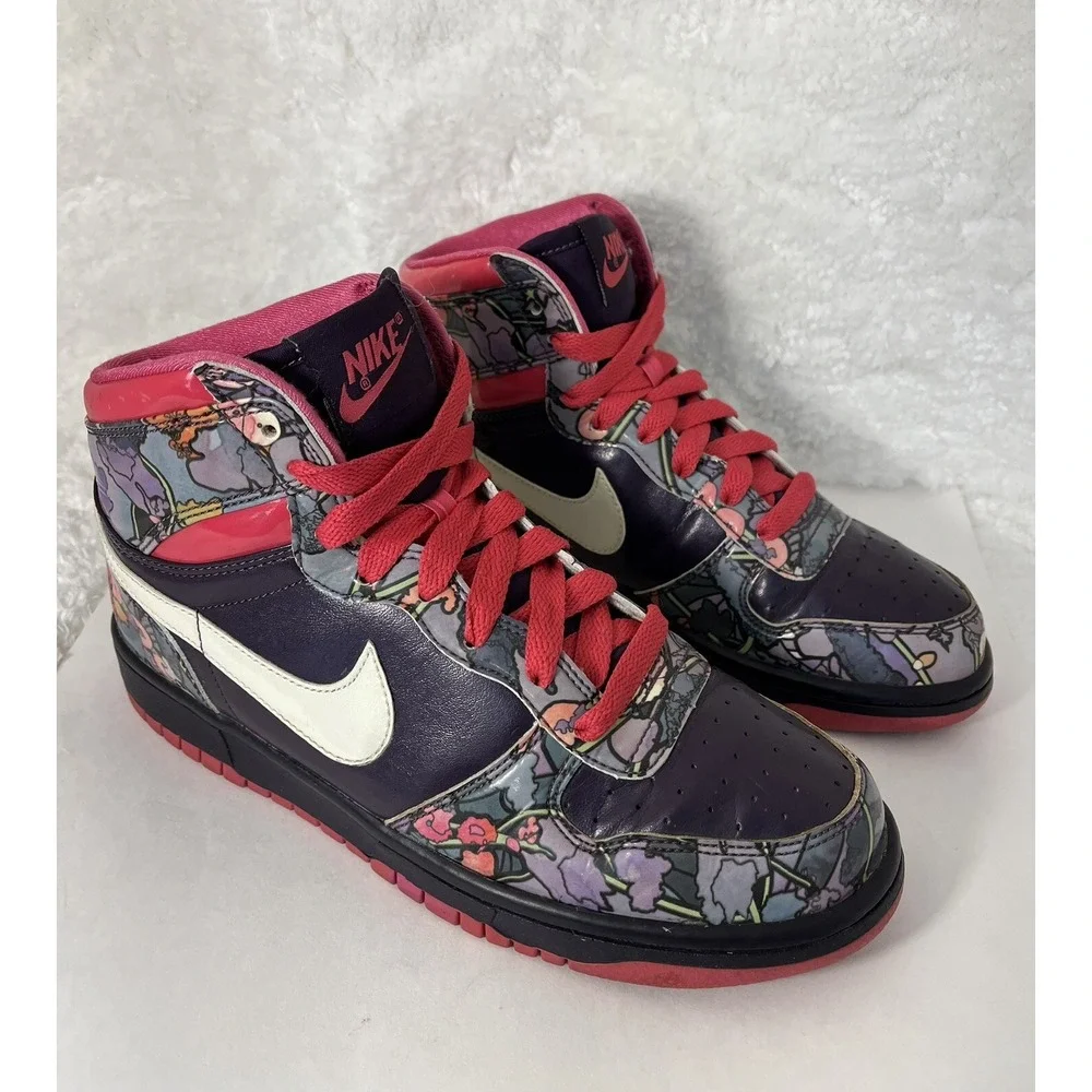 Vintage Nike Purple Pink Grand High Dunk Womens Sneaker Sz 8 Athletic Retro Y2K